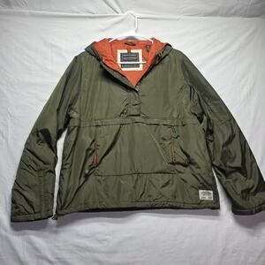 Abercrombie & Fitch Mens Olive Green Pullover Anorak Jacket Hooded Size M VTG